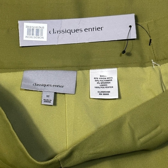 Classiques Entier Green Pencil Skirt Size 12 NWT - Picture 4 of 4